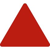 Aluminium DOR verkeersbord in de kleur rood RAL 3020 met een afmeting van 300mm driehoek