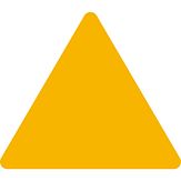 Aluminium DOR verkeersbord in de kleur geel RAL 1023 met een afmeting van 300mm driehoek