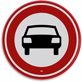 Nabasco Sign verkeersbord RVV C06 gesloten voor voertuigen - levensduur 20 jaar - afmeting 400mm rond