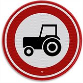 Nabasco Sign verkeersbord RVV C08 gesloten voor voertuigen die niet sneller kunnen of mogen rijden dan 25 km per uur - levensduur 20 jaar - afmeting 400mm rond