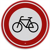 Nabasco Sign verkeersbord RVV C14 gesloten voor fietsers en gehandicaptenvoertuigen zonder motor - levensduur 20 jaar - afmeting 400mm rond