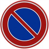 Nabasco Sign verkeersbord RVV E01 parkeerverbod - levensduur 20 jaar - afmeting 400mm rond