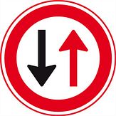 Nabasco Sign verkeersbord RVV F05 tegenligger heeft voorrang - levensduur 20 jaar - afmeting 400mm rond