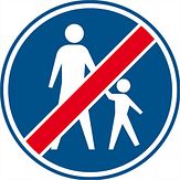 Nabasco Sign verkeersbord RVV G08 einde voetpad - levensduur 20 jaar - afmeting 400mm rond