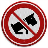 Nabasco Sign verkeersbord model 23 poepende hond - levensduur 20 jaar - afmeting 400mm rond