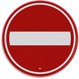 Nabasco Sign verkeersbord RVV C02 eenrichtingsweg - levensduur 20 jaar - afmeting 600 mm rond