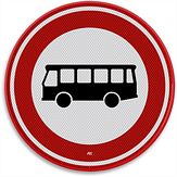 Nabasco Sign verkeersbord RVV C07a gesloten voor bussen - levensduur 20 jaar - afmeting 600 mm rond