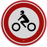 Nabasco Sign verkeersbord RVV C11 gesloten voor motorfietsen - levensduur 20 jaar - afmeting 600 mm rond