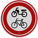 Nabasco Sign verkeersbord RVV C15 gesloten voor fietsen bromfietsen en gehandicaptenvoertuigen - levensduur 20 jaar - afmeting 600 mm rond