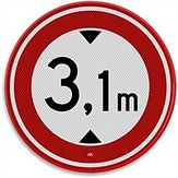 Nabasco Sign verkeersbord RVV C19 gesloten voor te hoge voertuigen - levensduur 20 jaar - afmeting 600 mm rond