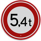 Nabasco Sign verkeersbord RVV C21 gesloten voor te zware voertuigen - levensduur 20 jaar - afmeting 600 mm rond