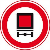 Nabasco Sign verkeersbord RVV C22 gesloten voor gevaarlijke stoffen - levensduur 20 jaar - afmeting 600 mm rond