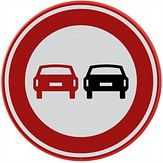 Nabasco Sign verkeersbord RVV F01 verboden in te halen - levensduur 20 jaar - afmeting 600 mm rond