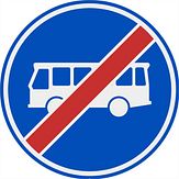 Nabasco Sign verkeersbord RVV F14 einde rijbaan of -strook lijnbussen - levensduur 20 jaar - afmeting 600 mm rond