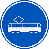 Nabasco Sign verkeersbord RVV F15 rijbaan of -strook trams - levensduur 20 jaar - afmeting 600 mm rond