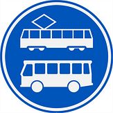 Nabasco Sign verkeersbord RVV F17 rijbaan of -strook lijnbussen en trams - levensduur 20 jaar - afmeting 600 mm rond