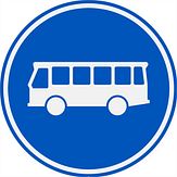 Nabasco Sign verkeersbord RVV F13 rijbaan of -strook lijnbussen - levensduur 20 jaar - afmeting 600 mm rond