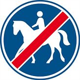 Nabasco Sign verkeersbord RVV G10 einde ruiterpad - levensduur 20 jaar - afmeting 600 mm rond