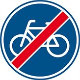 Nabasco Sign verkeersbord RVV G12 einde fietspad - levensduur 20 jaar - afmeting 600 mm rond