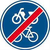 Nabasco Sign verkeersbord RVV G12b einde verplicht (brom-)fietspad - levensduur 20 jaar - afmeting 600 mm rond