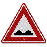 Nabasco Sign verkeersbord RVV J01 slecht wegdek - levensduur 20 jaar - afmeting 700mm driehoek