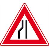 Nabasco Sign verkeersbord RVV J19 rijbaanversmalling - levensduur 20 jaar - afmeting 700mm driehoek