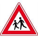 Nabasco Sign verkeersbord RVV J21 kinderen - levensduur 20 jaar - afmeting 700mm driehoek