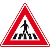 Nabasco Sign verkeersbord RVV J22 voetgangersoversteekplaats - levensduur 20 jaar - afmeting 700mm driehoek