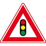 Nabasco Sign verkeersbord RVV J32 verkeerslichten - levensduur 20 jaar - afmeting 700mm driehoek