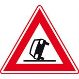 Nabasco Sign verkeersbord RVV J34 ongeval - levensduur 20 jaar - afmeting 700mm driehoek