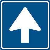 Nabasco Sign verkeersbord RVV C03 eenrichtingsweg - levensduur 20 jaar - afmeting 600x600mm