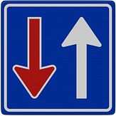 Nabasco Sign verkeersbord RVV F06 voorrang op tegenligger - levensduur 20 jaar - afmeting 600x600mm