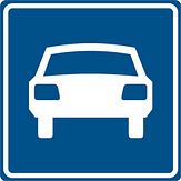 Nabasco Sign verkeersbord RVV G03 autoweg - levensduur 20 jaar - afmeting 600x600mm