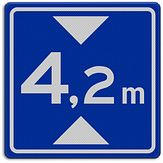 Nabasco Sign verkeersbord RVV L01 hoogte onderdoorgang - levensduur 20 jaar - afmeting 600x600mm