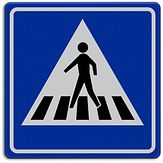 Nabasco Sign verkeersbord RVV L02 voetgangersoversteekplaats - levensduur 20 jaar - afmeting 600x600mm