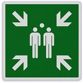 Nabasco Sign verkeersbord verzamelplaats - levensduur 20 jaar - afmeting 600x600mm