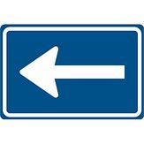 Nabasco Sign verkeersbord RVV C04l eenrichtingsweg links - levensduur 20 jaar - afmeting 600x400mm