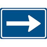 Nabasco Sign verkeersbord RVV C04r eenrichtingsweg rechts - levensduur 20 jaar - afmeting 600x400mm