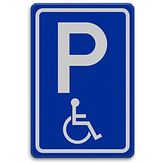 Nabasco Sign verkeersbord RVV E06 gehandicaptenparkeerplaats - levensduur 20 jaar - afmeting 400x600mm
