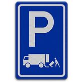 Nabasco Sign verkeersbord RVV E07 parkeren laden en lossen - levensduur 20 jaar - afmeting 400x600mm