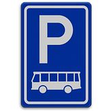 Nabasco Sign verkeersbord RVV E08d parkeerplaats bussen - levensduur 20 jaar - afmeting 400x600mm