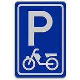 Nabasco Sign verkeersbord RVV E08e parkeerplaats brommers en scooters - levensduur 20 jaar - afmeting 400x600mm