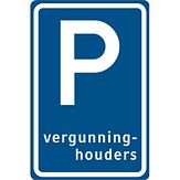 Nabasco Sign verkeersbord RVV E09 parkeren vergunninghouders - levensduur 20 jaar - afmeting 400x600mm