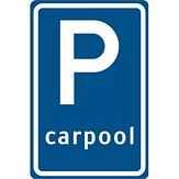 Nabasco Sign verkeersbord RVV E13 parkeerplaats carpool - levensduur 20 jaar - afmeting 400x600mm