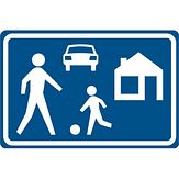 Nabasco Sign verkeersbord RVV G05 woonerf - levensduur 20 jaar - afmeting 600x400mm