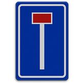 Nabasco Sign verkeersbord RVV L08 doodlopende weg - levensduur 20 jaar - afmeting 400x600mm