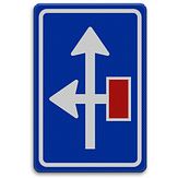 Nabasco Sign verkeersbord RVV L09-03pl vooraanduiding rechts doodlopende weg - levensduur 20 jaar - afmeting 400x600mm