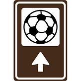 Nabasco Sign verkeersbord RVV BW101bSs20 routebord stadion rechtsdoor - levensduur 20 jaar - afmeting 400x600mm