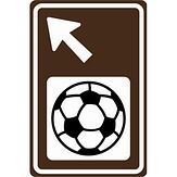 Nabasco Sign verkeersbord RVV BW101lbSs20 routebord stadion links aanhouden - levensduur 20 jaar - afmeting 400x600mm