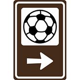 Nabasco Sign verkeersbord RVV BW101rSs20 routebord stadion rechtsaf - levensduur 20 jaar - afmeting 400x600mm